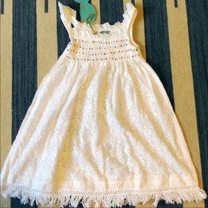 NWT Antica Santoria White Embroidered Lace Dress